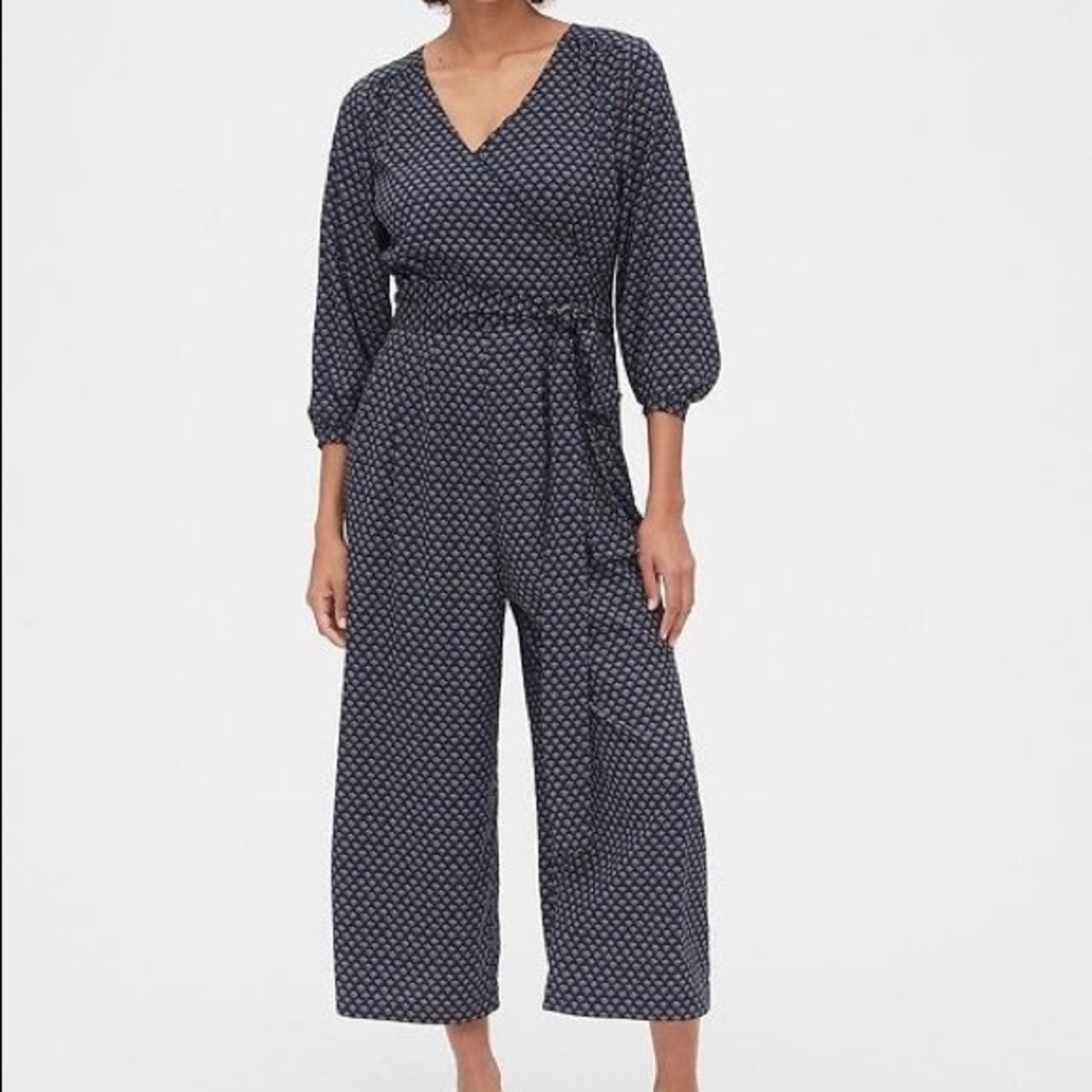 GAP Wide-Leg Wrap Jumpsuit (NWOT) - Picture 1 of 7